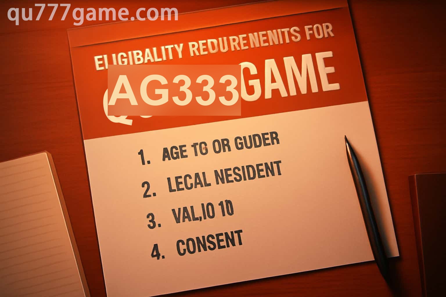 AG333 Game Registration Requirements: Age, Region and Device