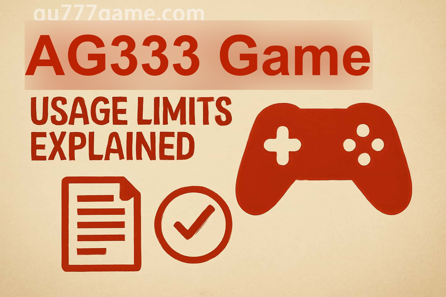 AG333 Game Usage Limits: Set and Review Personal Controls